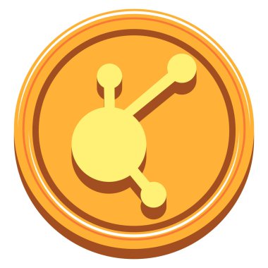 Bitconnect simgesi izole altın sikke üzerinde