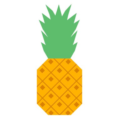 Beyaz arka plan üzerinde izole karikatür ananas