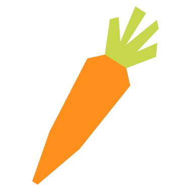 Çizgi film havucu beyaz arkaplanda izole edildi