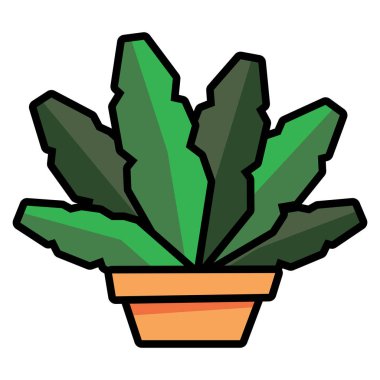 Beyaz arka plan üzerinde izole karikatür bitki