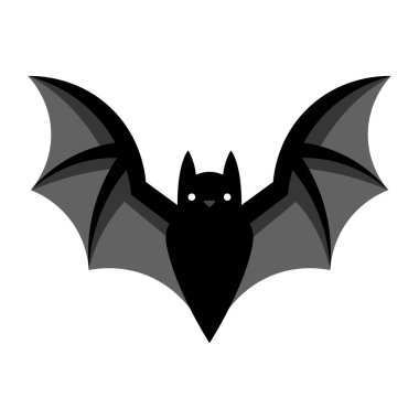 Beyaz arka plan üzerinde izole karikatür yarasa Emoji