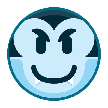 Beyaz arka plan üzerinde izole karikatür vampir Emoji