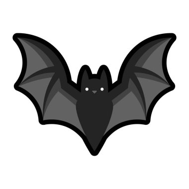 Beyaz arka plan üzerinde izole karikatür yarasa Emoji