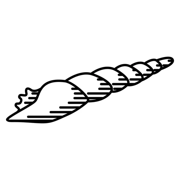 Coquille isolée sur fond blanc — Image vectorielle