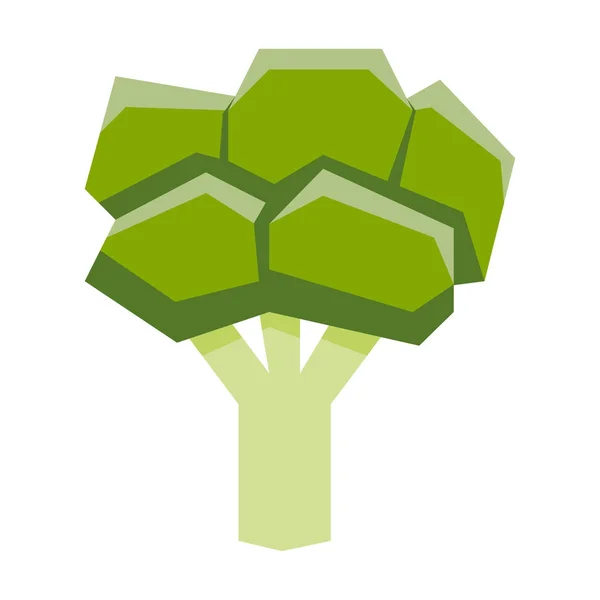 Cartoon Broccoli isolerad på vit bakgrund — Stock vektor