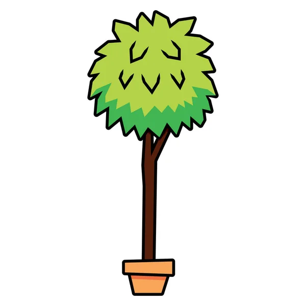 Planta de dibujos animados aislada sobre fondo blanco — Vector de stock