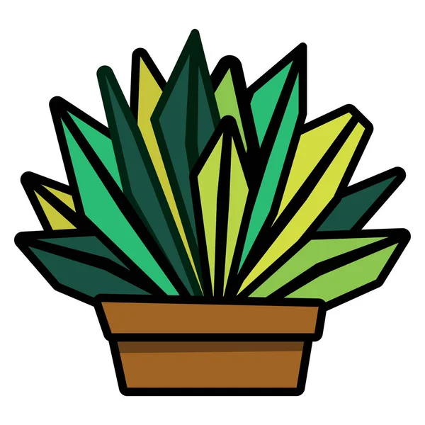 Planta de dibujos animados aislada sobre fondo blanco — Vector de stock