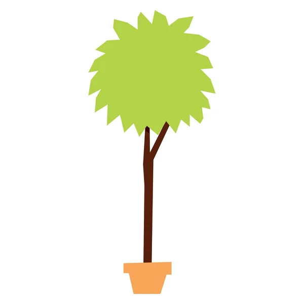 Planta de dibujos animados aislada sobre fondo blanco — Vector de stock