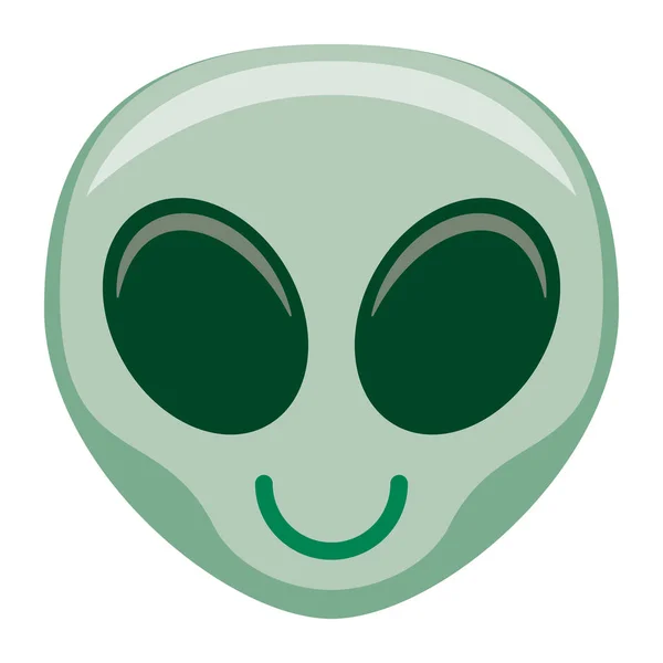 stock vector Cartoon Alien Emoji Isolated On White Background
