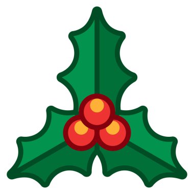 Beyaz arka plan üzerinde izole karikatür ökse otu