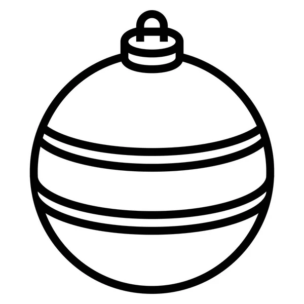 Bola de Navidad de dibujos animados aislado sobre fondo blanco — Archivo Imágenes Vectoriales