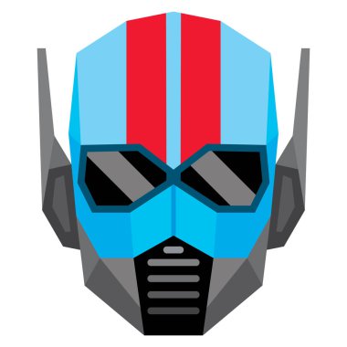 Beyaz arka plan üzerinde izole karikatür Robot baş