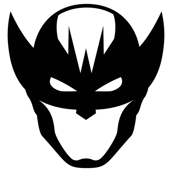 Masque de héros de bande dessinée isolé sur fond blanc — Image vectorielle