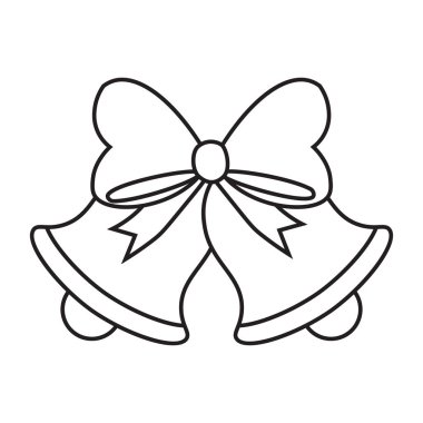 izole karikatür sevimli Noel çan