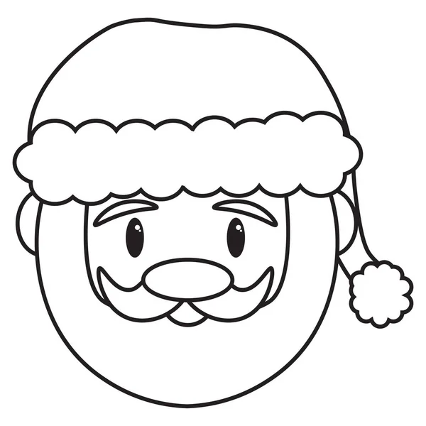 Karikatur niedlich Weihnachtsmann isoliert — Stockvektor