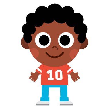 İzole karikatür şirin çocuk