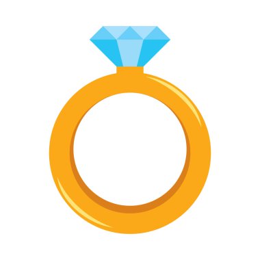 şirin kawaii nişan yüzüğü izole renkli