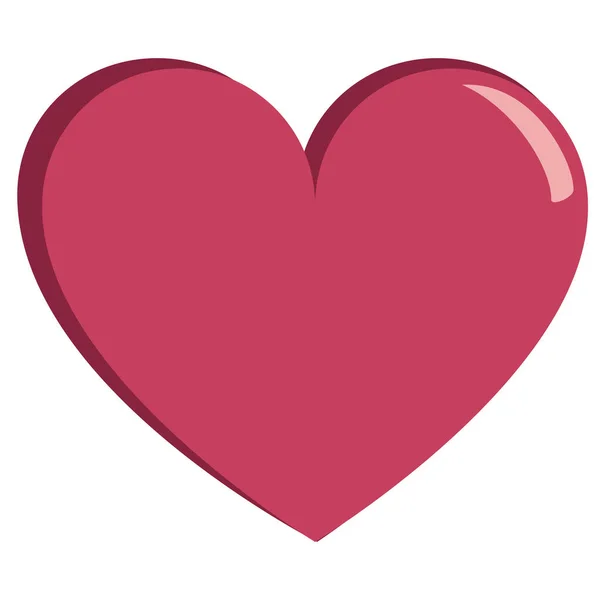 Mignon kawaii coeur coloré isolé — Image vectorielle