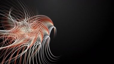 Parçacık şeritli nesne ile fantastik video animasyonu yavaş çekimde, 4096x2304 döngü 4K