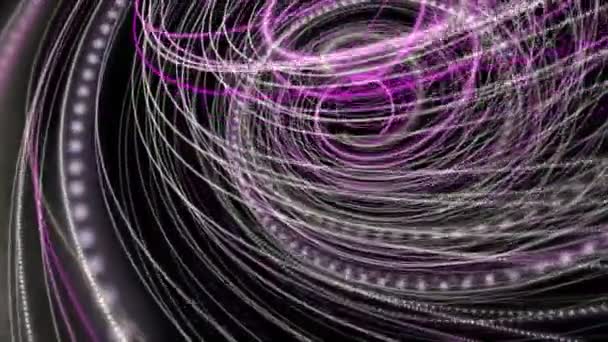 Fantastische video animatie met particle stripe object in slow motion, 4096x2304 loop 4K — Stockvideo