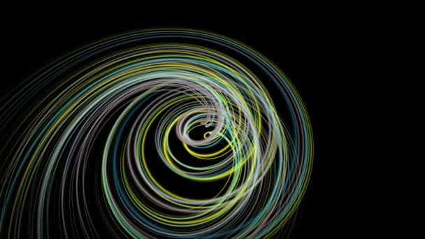 Animation vidéo fantastique avec un objet à bande particulaire au ralenti, boucle 4096x2304 4K