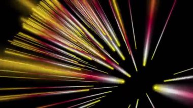 Yavaş çekimde çizgili nesne ile fantastik video animasyonu, 4096x2304 döngü 4K