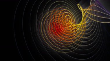 Şerit nesne ve yavaş hareket, 4096 x 2304 döngü 4k ışık ışıltı ile fütüristik video animasyon