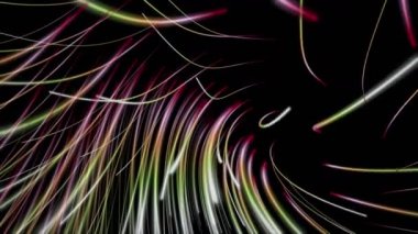 Yavaş çekimde çizgili nesne ile fantastik video animasyonu, 4096x2304 döngü 4K