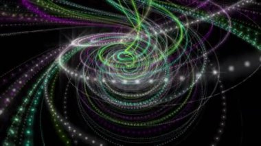 Parçacık Şerit nesne ve yavaş hareket, 4096 x 2304 döngü 4k ışık ışıltı ile fütüristik video animasyon