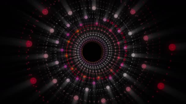 Parçacık Şerit nesne ve yavaş hareket, 4096 x 2304 döngü 4k ışık ışıltı ile fütüristik video animasyon — Stok video