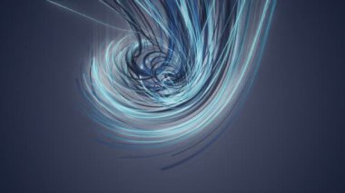 Parçacık Şerit nesne ve yavaş hareket, 4096 x 2304 döngü 4k ışık ışıltı ile fütüristik animasyon