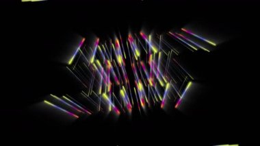Şerit nesne ve yavaş hareket, 4096 x 2304 döngü 4k ışık ışıltı ile fütüristik animasyon