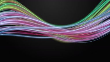 Şerit dalga nesne yavaş hareket, 4096 x 2304 döngü 4k ile fantastik animasyon