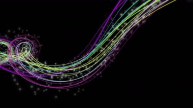 Parçacık Şerit nesne yavaş hareket, 4096 x 2304 döngü 4k ile fantastik animasyon