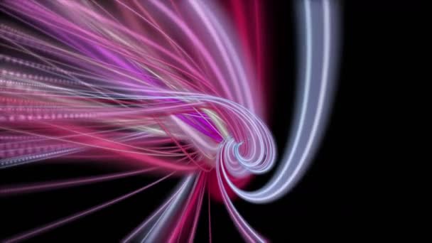 Parçacık Şerit nesne yavaş hareket, 4096 x 2304 döngü 4k ile romantik animasyon — Stok video