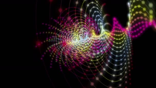 Parçacık Şerit nesne yavaş hareket, 4096 x 2304 döngü 4k ile fantastik animasyon — Stok video