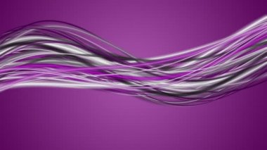 Yavaş çekimde şerit dalga nesnesi ile romantik animasyon, 4096x2304 döngü 4k