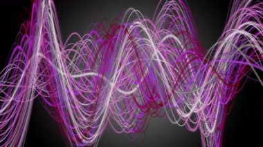 Yavaş çekimde şerit dalga nesnesi ile romantik animasyon, 4096x2304 döngü 4k