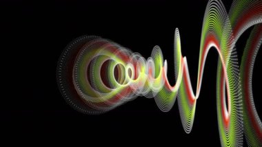 Parçacık Şerit nesne ve 4096 x 2304 döngü 4k yavaş çekimde yanıp sönen ışık ile fütüristik animasyon