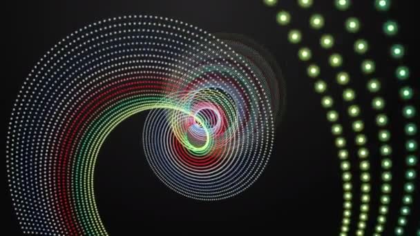 Fantastisk animation med partikel stripe objekt i slow motion, 4096 x 2304 slinga 4k — Stockvideo