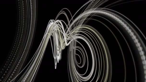 Fantastická animace s částic stripe objektu v pomalém pohybu, 4096 × 2304 smyčka 4k — Stock video