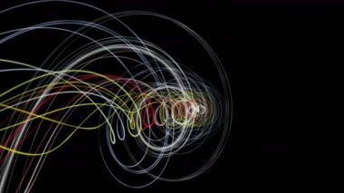 Parçacık Şerit nesne yavaş hareket, 4096 x 2304 döngü 4k ile fantastik animasyon