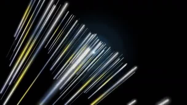 Csík objektum és villogó fény lassított, 4k 4096 x betű 2304 hurok futurisztikus animáció — Stock videók