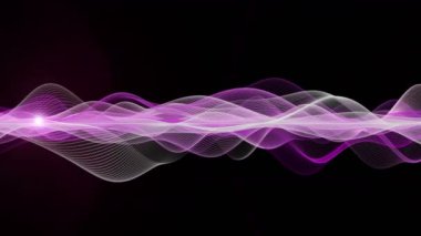 Romantik animasyon dalga nesne ve 4096 x 2304 döngü 4k yavaş çekimde yanıp sönen ışık