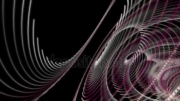 Fantastica animazione con oggetto striscia di particelle al rallentatore, 4096x2304 loop 4K — Video Stock