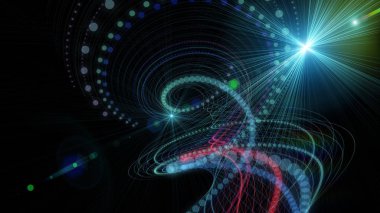 Fütüristik parçacık arka plan tasarlamak ışık ile