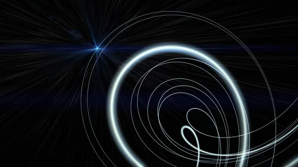 未来派粒子波背景设计与灯光 — 图库照片