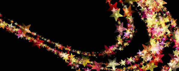 Underbara jul panorama bakgrunden design illustration med stjärnor — Stockfoto