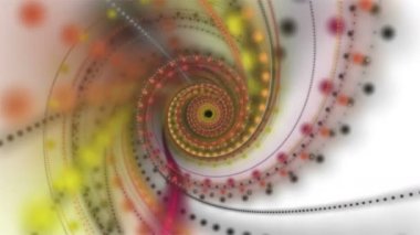 Parçacık şeritli nesne ile fantastik video animasyonu yavaş çekimde, 4096x2304 döngü 4K