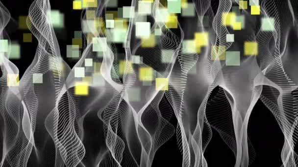 精彩视频动画与波对象和颜色变化的慢动作，4096 × 2304 循环 4 k 的广场 — 图库视频影像